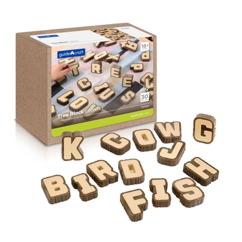 Guidecraft Tree Block Letters 36 stuks letterblokken