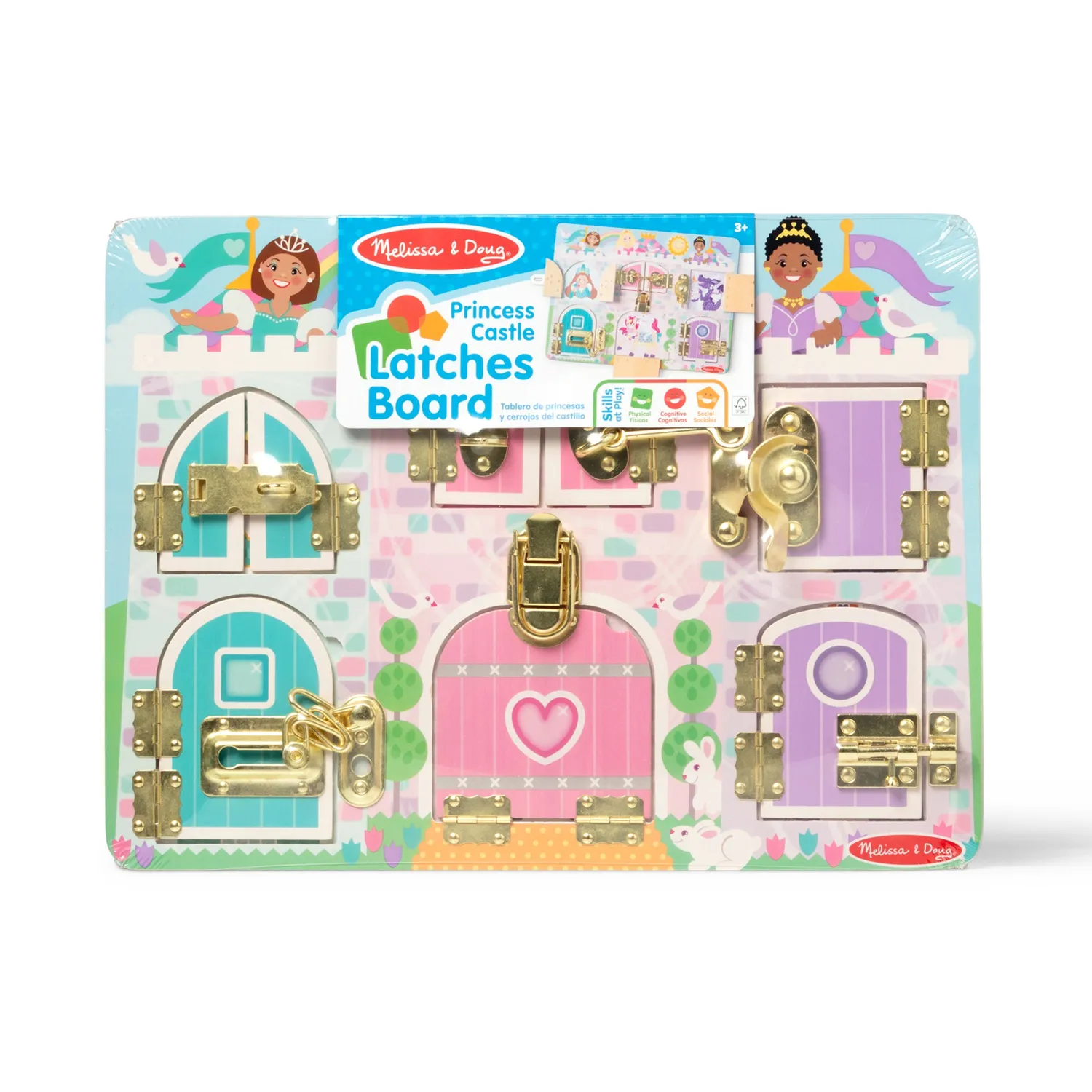 Melissa & Doug Princess Castle Latches Board slotjesbord prinses