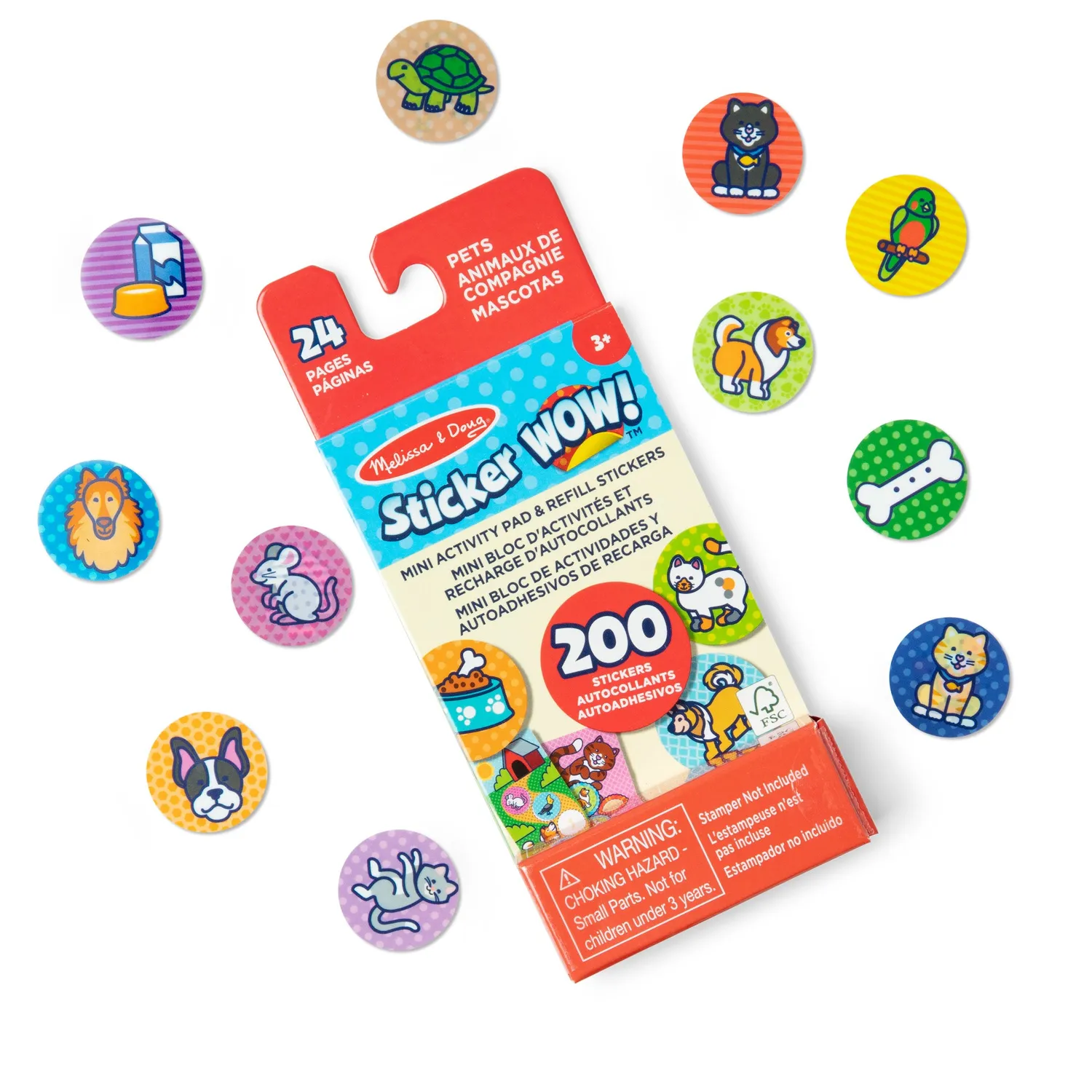 Melissa & Doug Sticker WOW Pets navulling 200 stickers