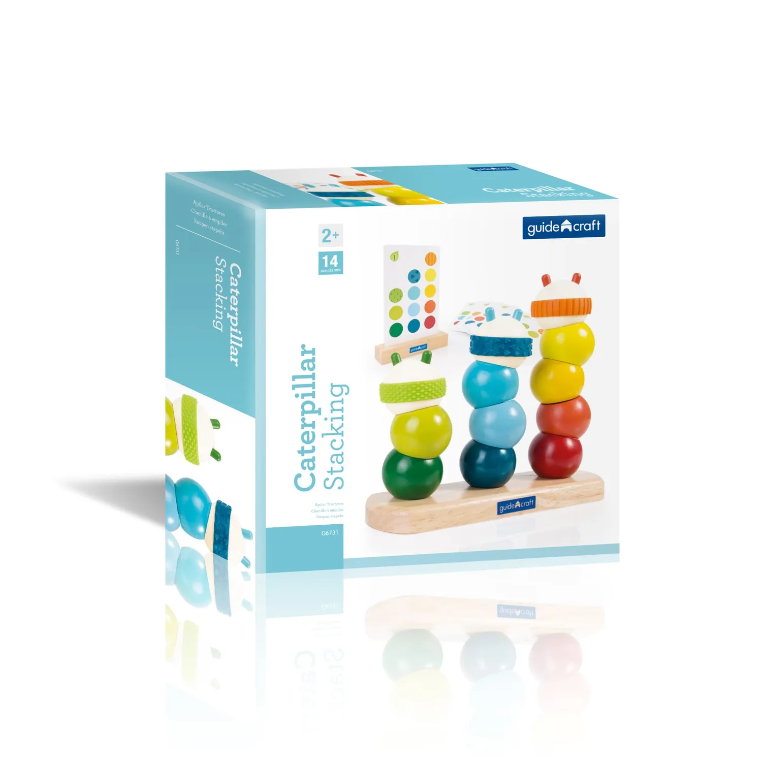 Guidecraft Caterpillar Stacking stapelspeelgoed 2 jaar