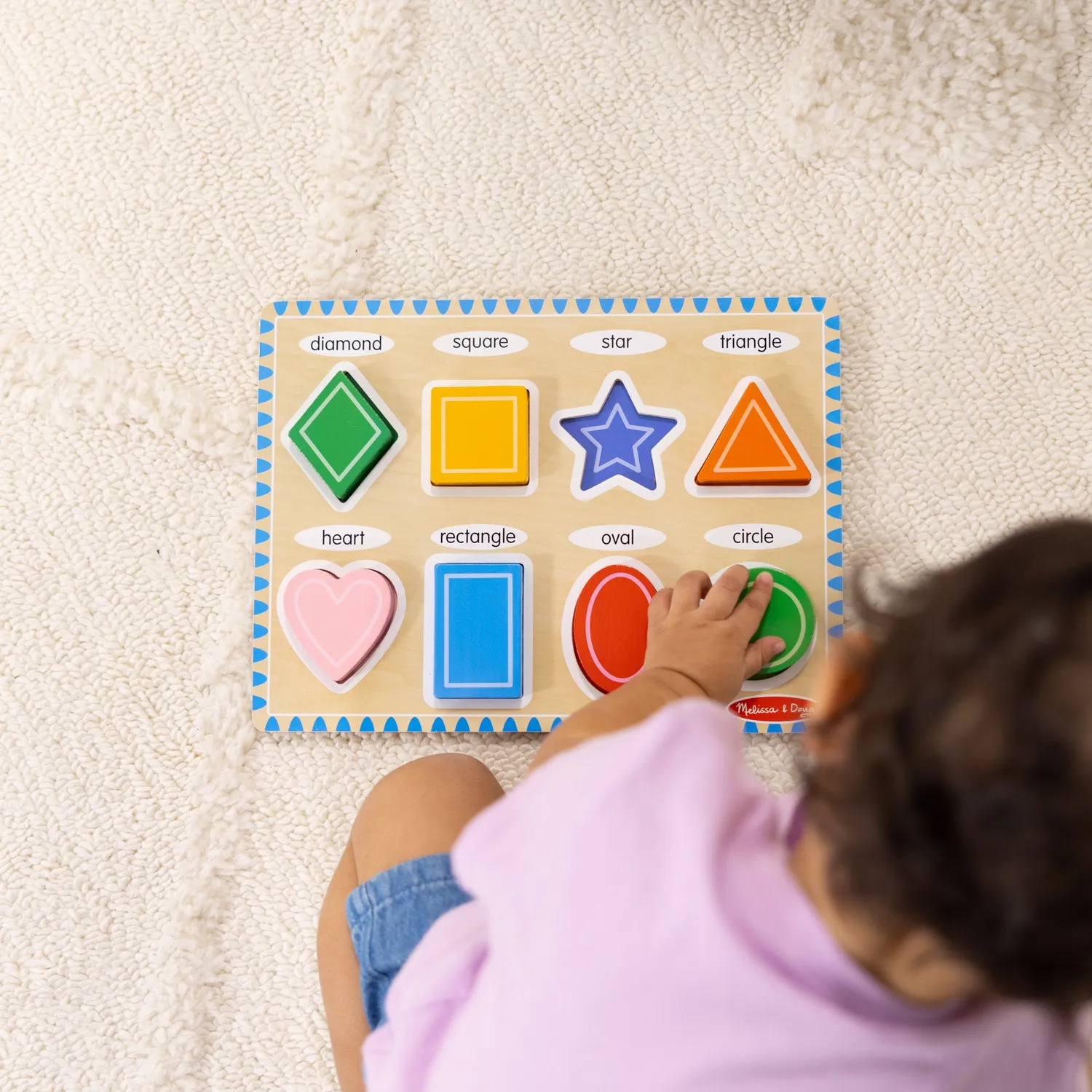 Melissa & Doug Shapes Chunky vormenpuzzel hout 8 stukjes