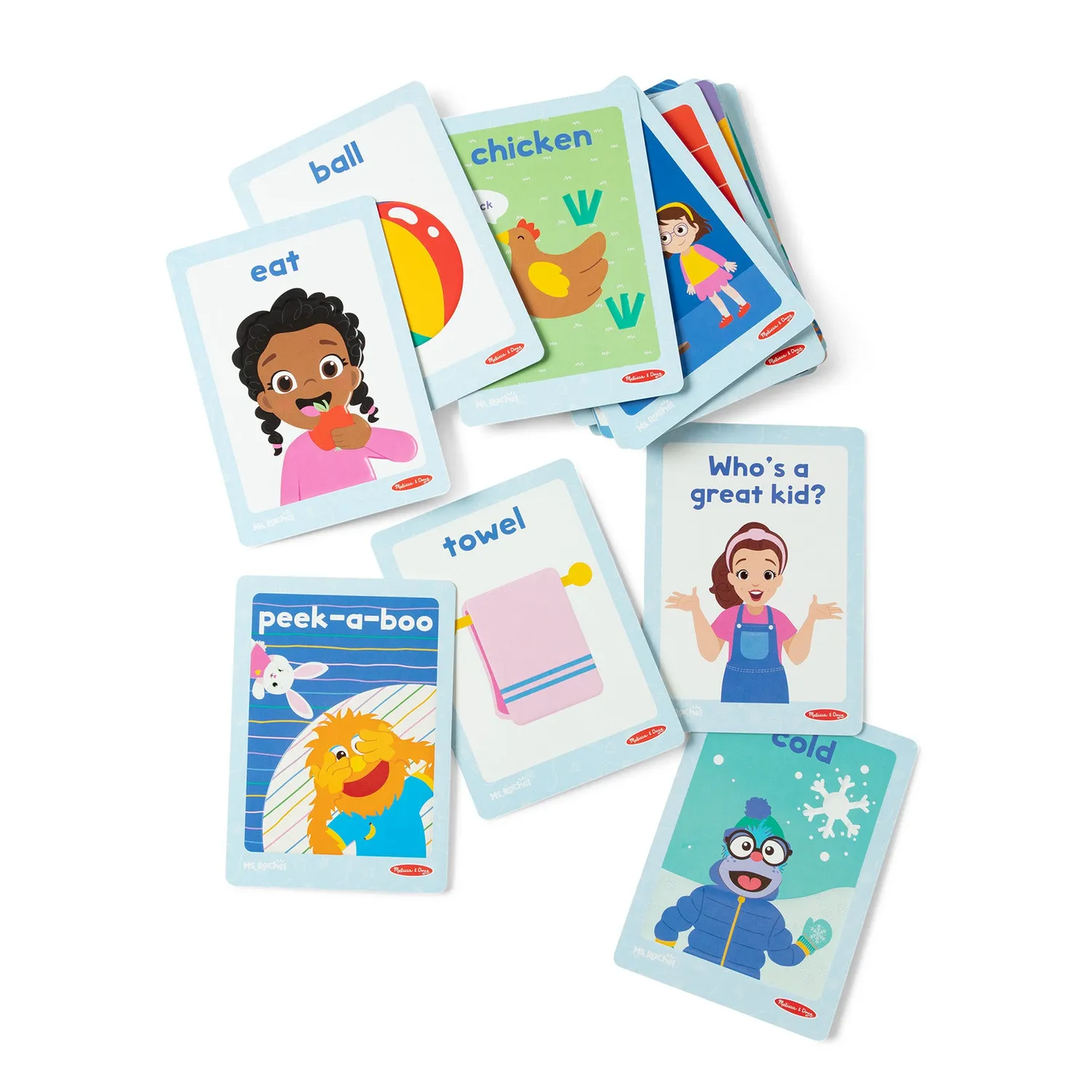 Melissa & Doug Ms. Rachel First Words voelkaarten 30 stuks
