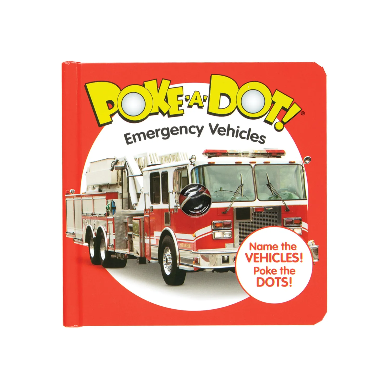 Melissa & Doug Poke-a-Dot kartonboek noodvoertuigen 10 pagina's