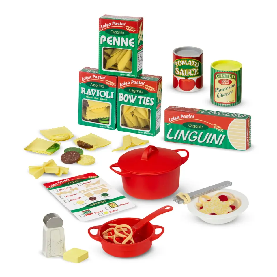 Melissa & Doug Prepare & Serve Pasta Speelset 50-delig vilten