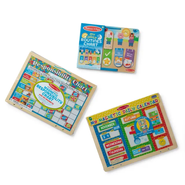 Melissa & Doug Daily Routine Responsibility leerset 3-delig magnetisch