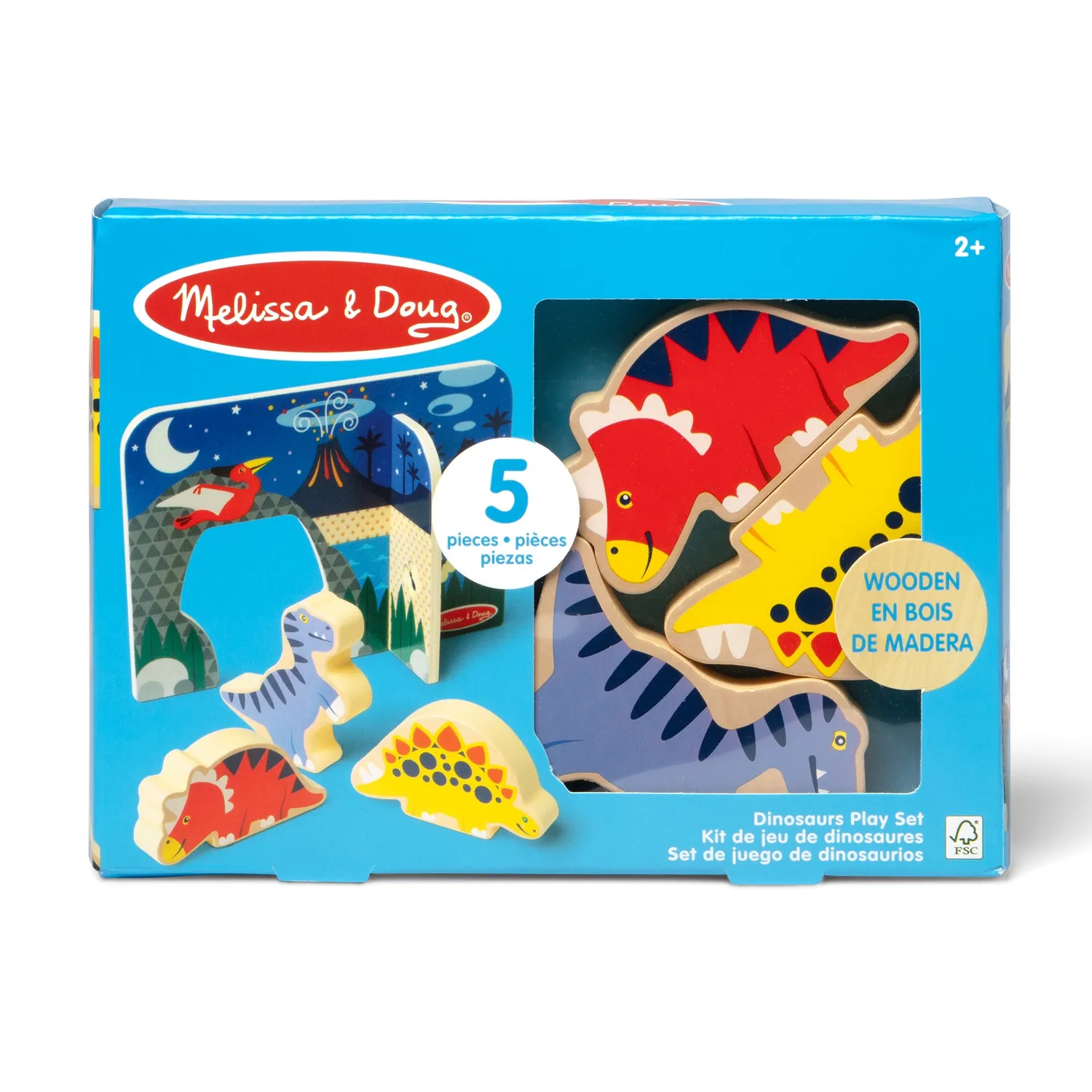 Melissa & Doug Houten Dinosaurussen Speelset 3 dino’s