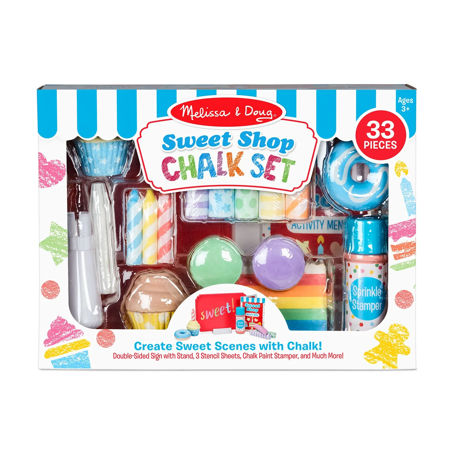 Melissa & Doug Sweet Shop Stoepkrijt Set 33-delig Snoep