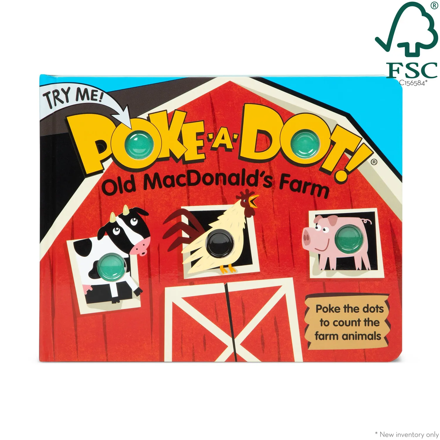 Melissa & Doug Poke-a-Dot Old MacDonald Boerderij kartonboek met geluid