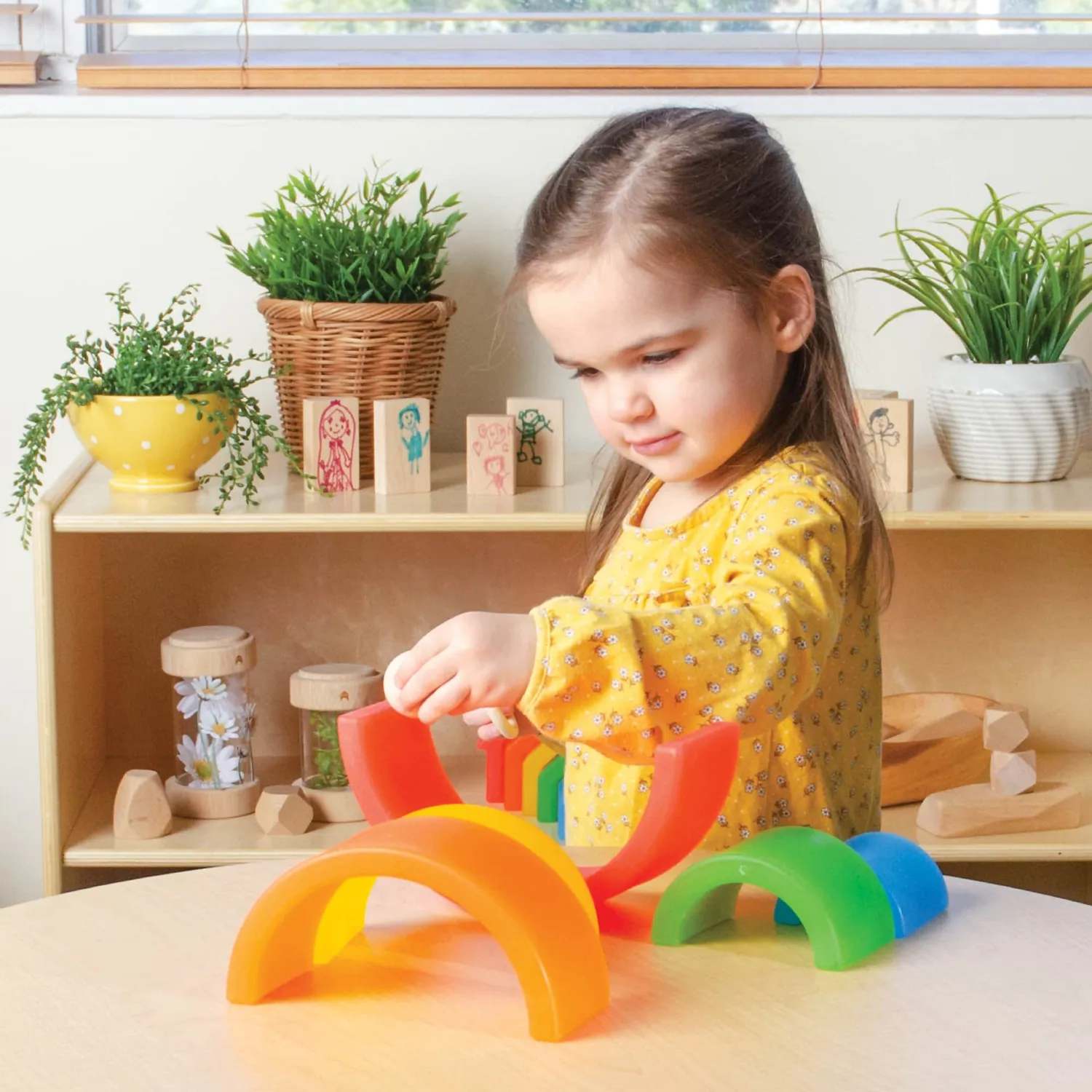 Guidecraft Discovery Stackers Arch stapeltoren regenboog 5-delig