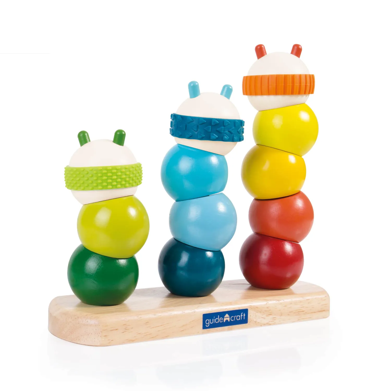 Guidecraft Caterpillar Stacking stapelspeelgoed 2 jaar