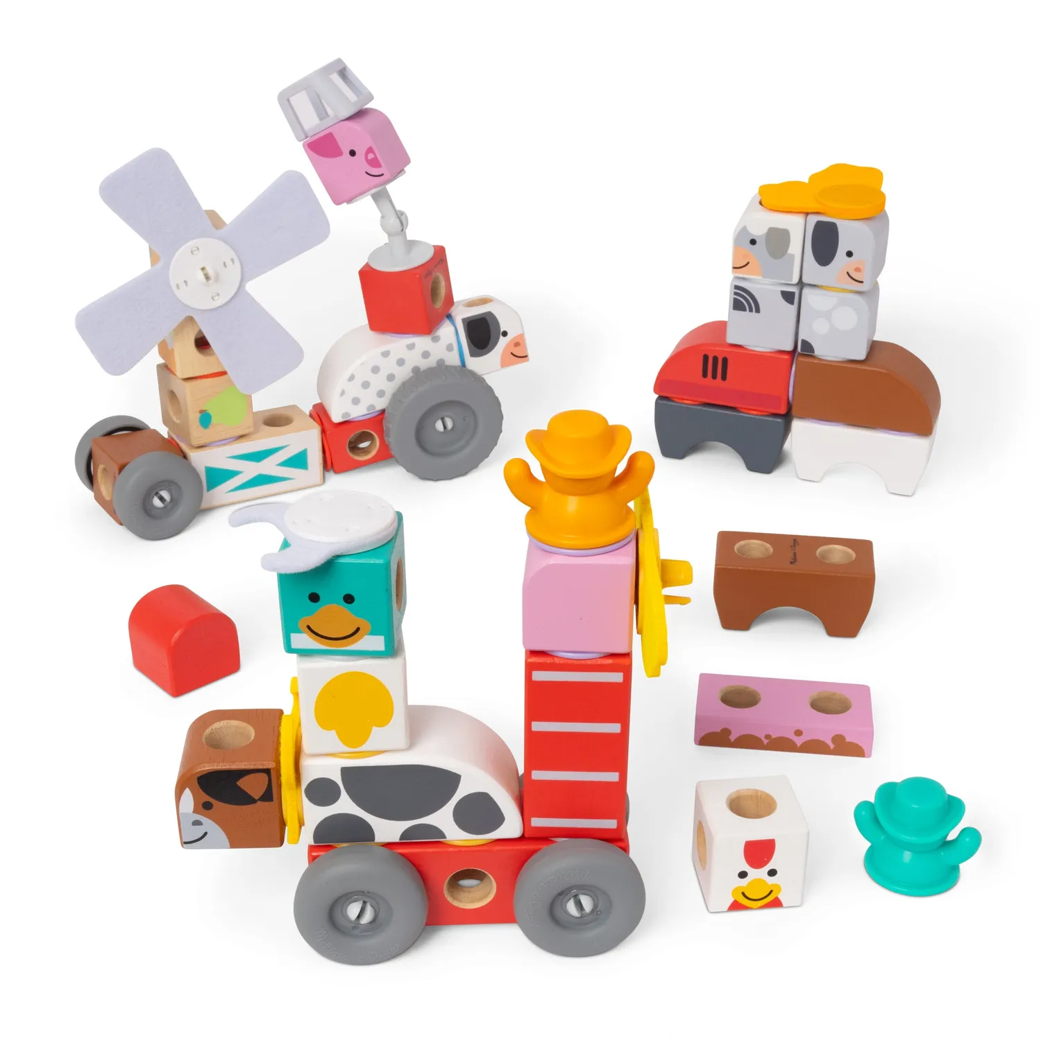 Melissa & Doug Blockables boerderij bouwblokken 2-pack bundel