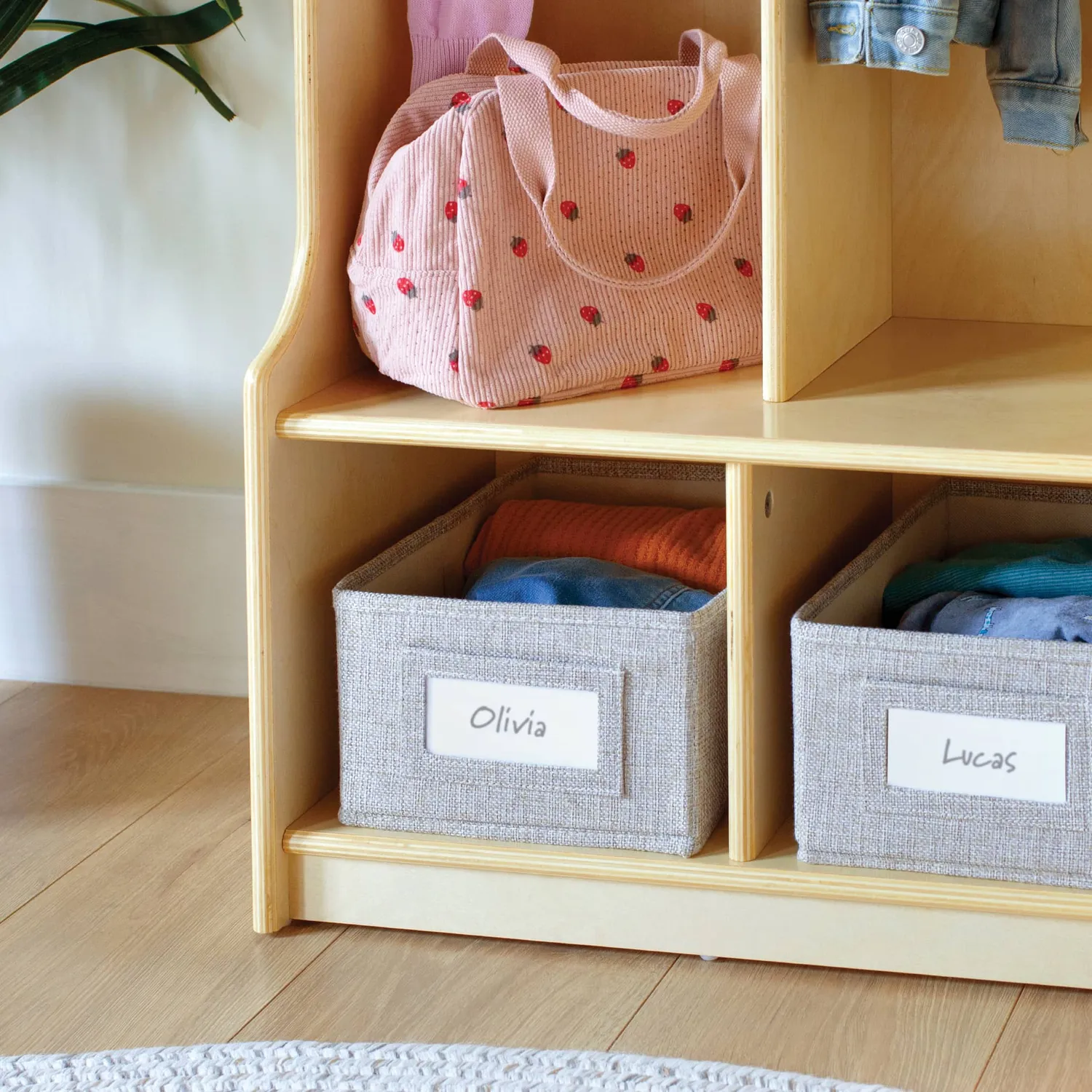 Guidecraft EdQ 2-Section lockerkast bankje naturel