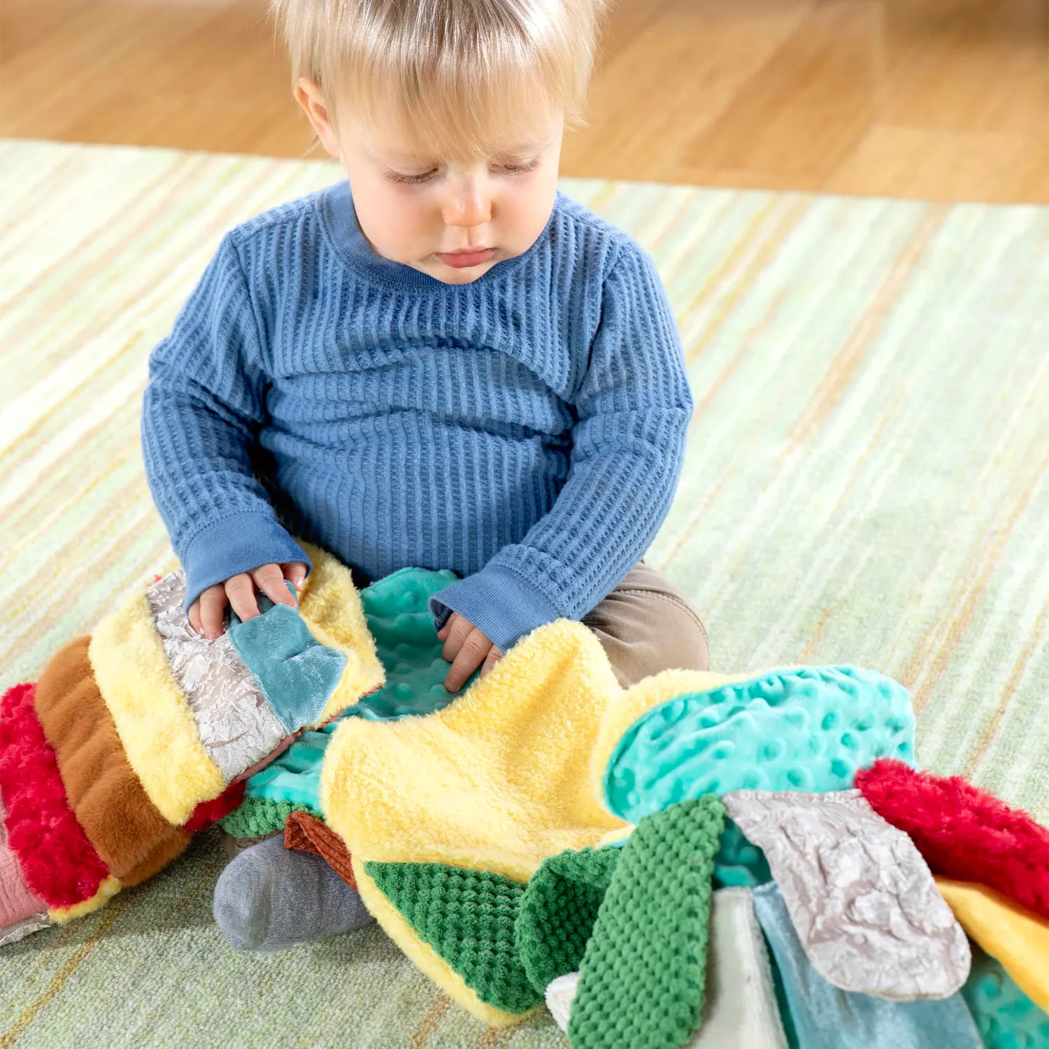Guidecraft Crinkle Pockets Rainbow sensorisch set van 3