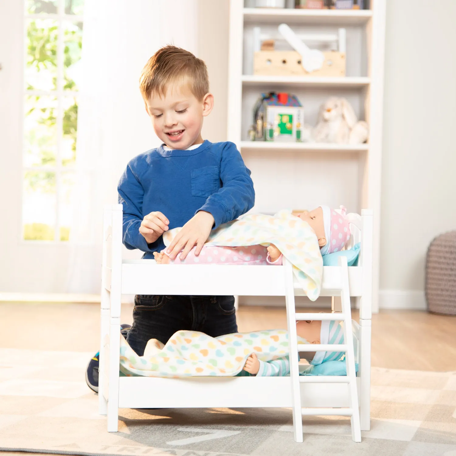 Melissa & Doug Mine to Love Play Bunk Bed poppenbed hout