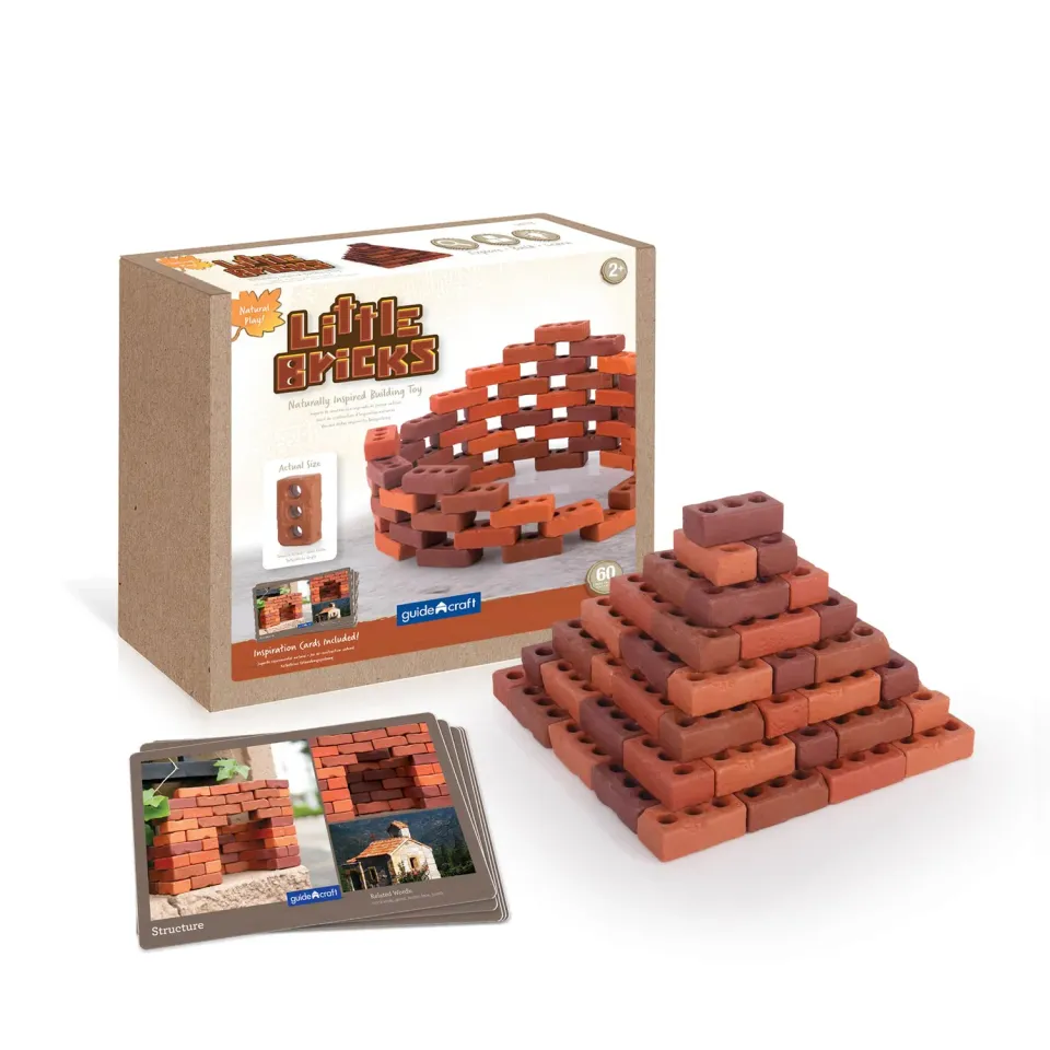 Guidecraft Little Bricks bouwstenen 60 stuks mini