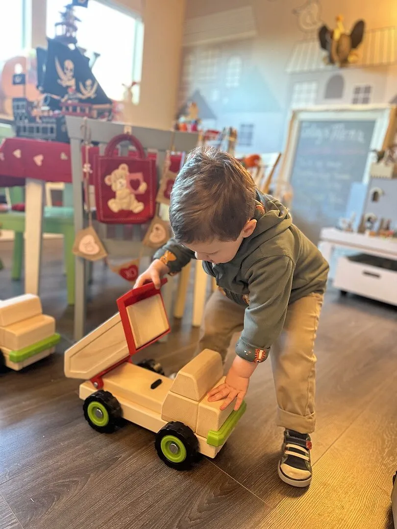 Guidecraft Block Science Big Wrecking Ball Truck sloopwagen