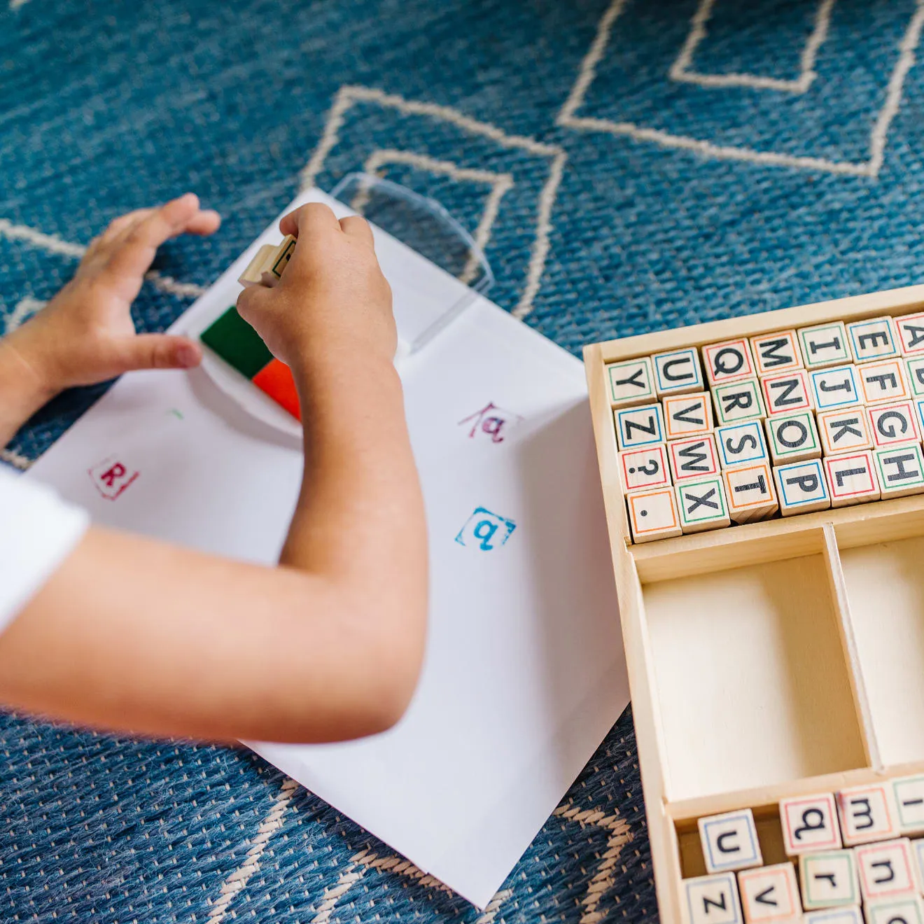 Melissa & Doug Alphabet stempelset 56-delig houten letters