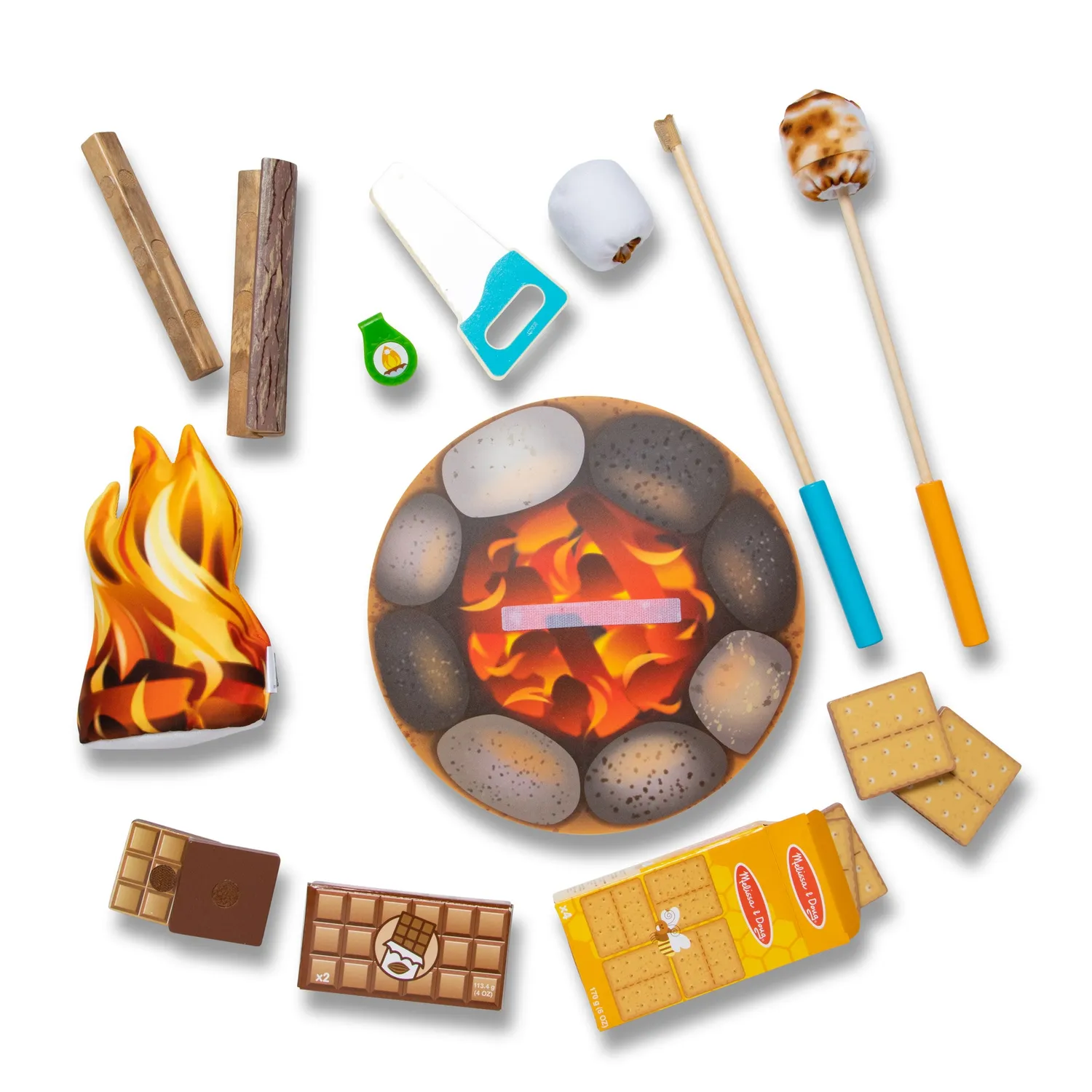Melissa & Doug Let's Explore Campfire S'Mores speelset 23-delig