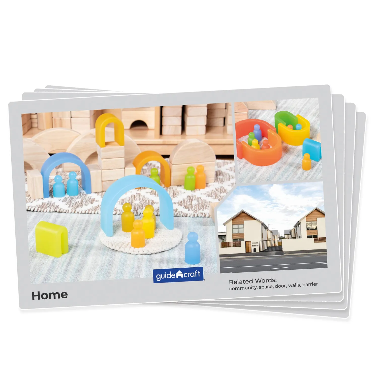 Guidecraft Discovery Stackers Tall Arch stapelblokken regenboog