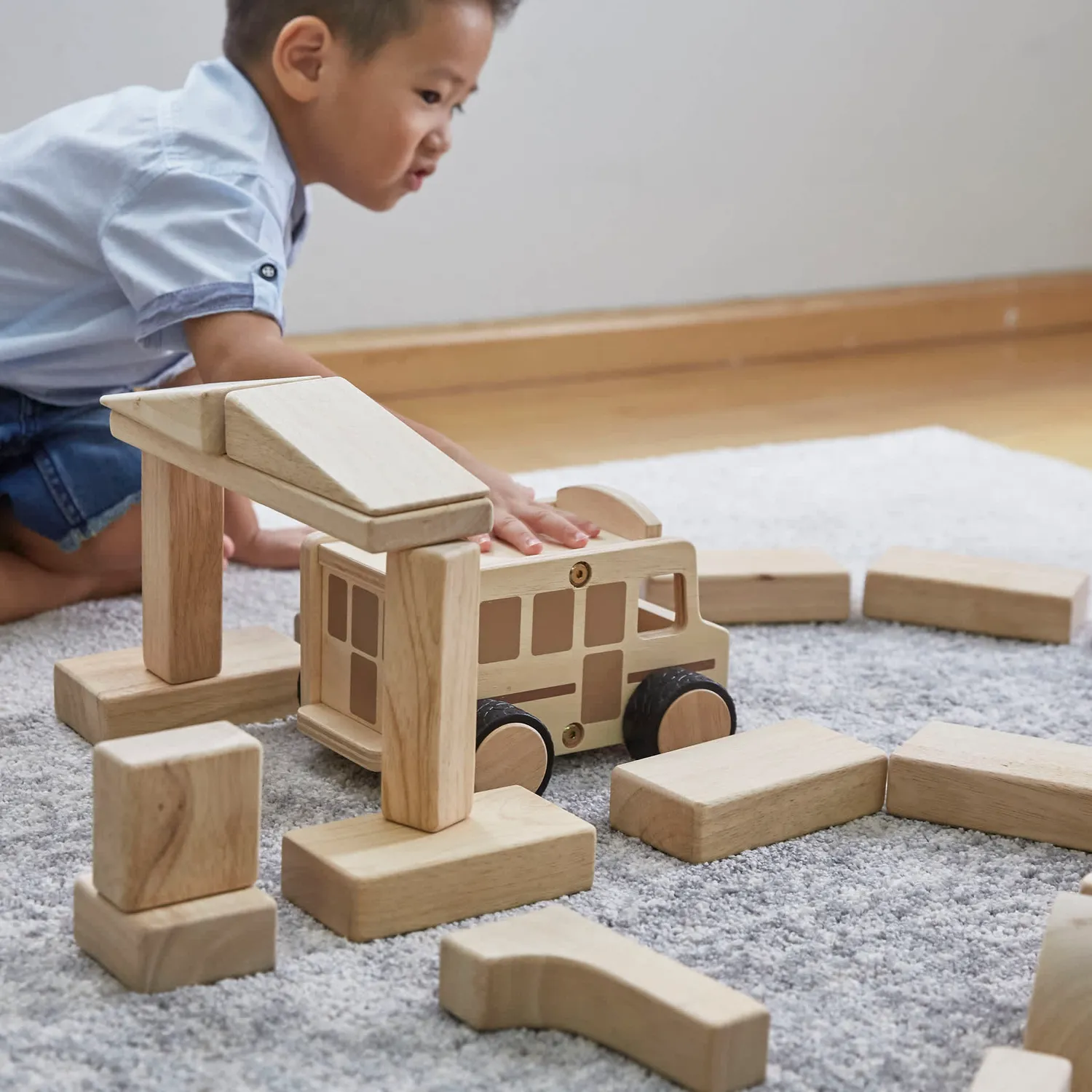 Guidecraft Wooden School Bus houten schoolbus groot