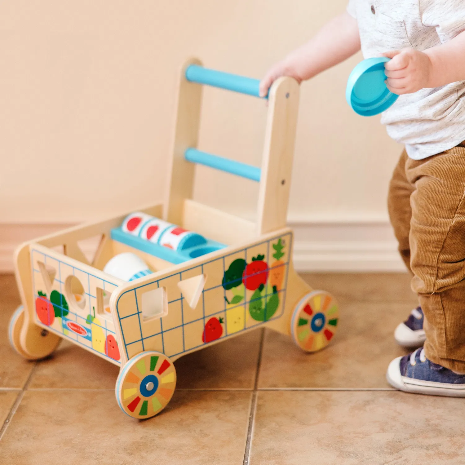 Melissa & Doug Shape Sorting Boodschappenkar houten 12 mnd+