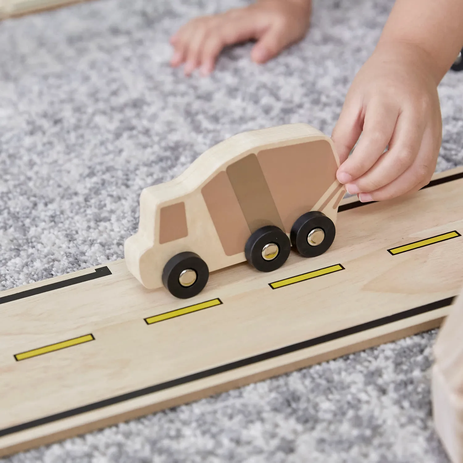 Guidecraft Double-Sided Roadway houten autoweg 42-delig