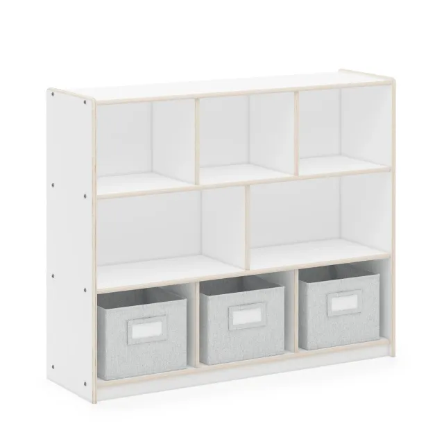 Guidecraft EdQ opbergkast 3-planks 8-vaks wit 36 inch