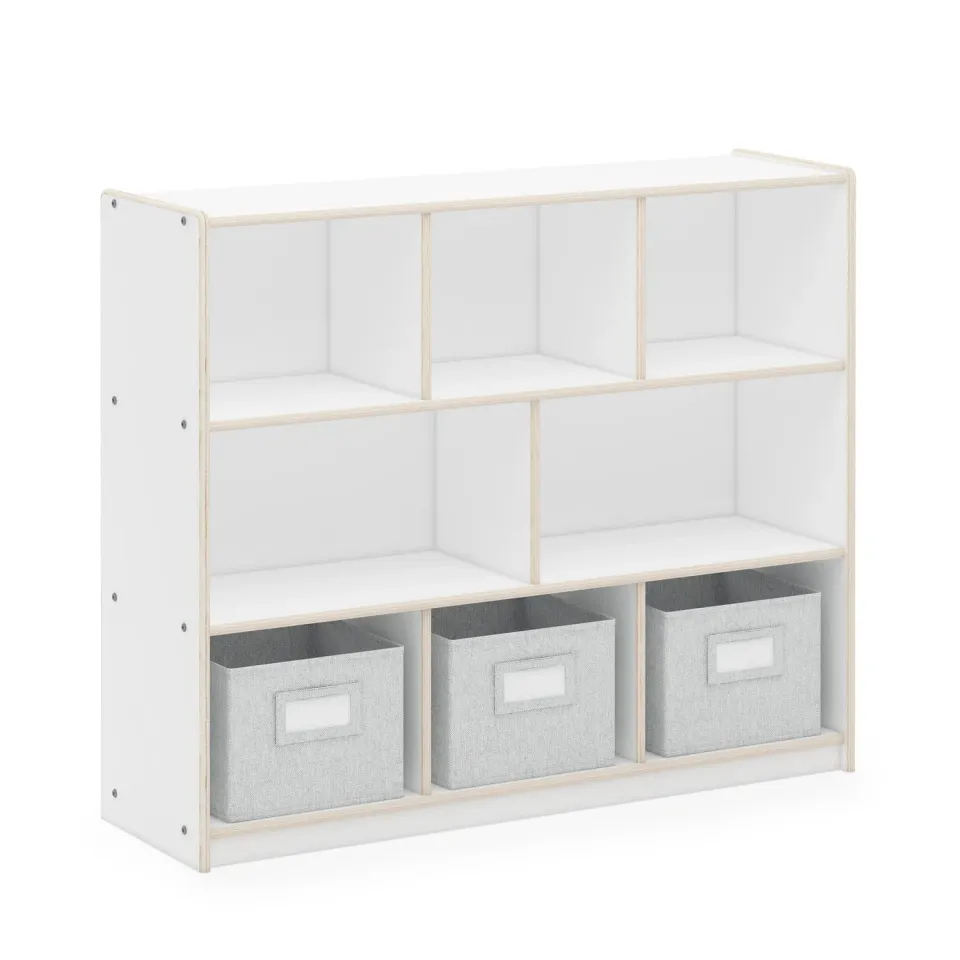 Guidecraft EdQ opbergkast 3-planks 8-vaks wit 36 inch
