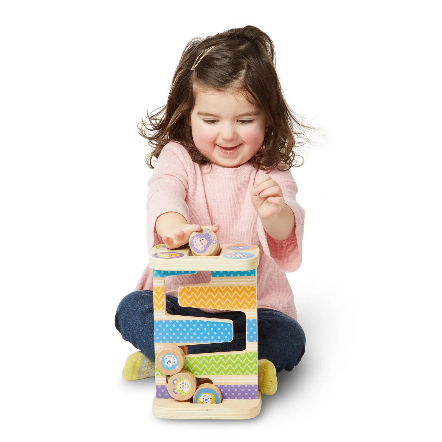 Melissa & Doug First Play Safari Zig-Zag Tower houten