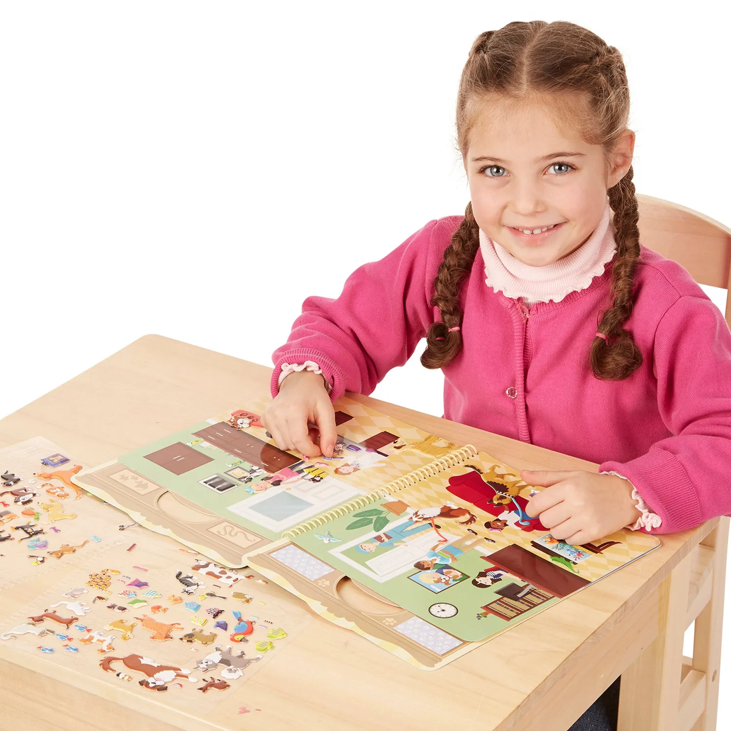 Melissa & Doug Pet Place puffy stickerboek herbruikbaar