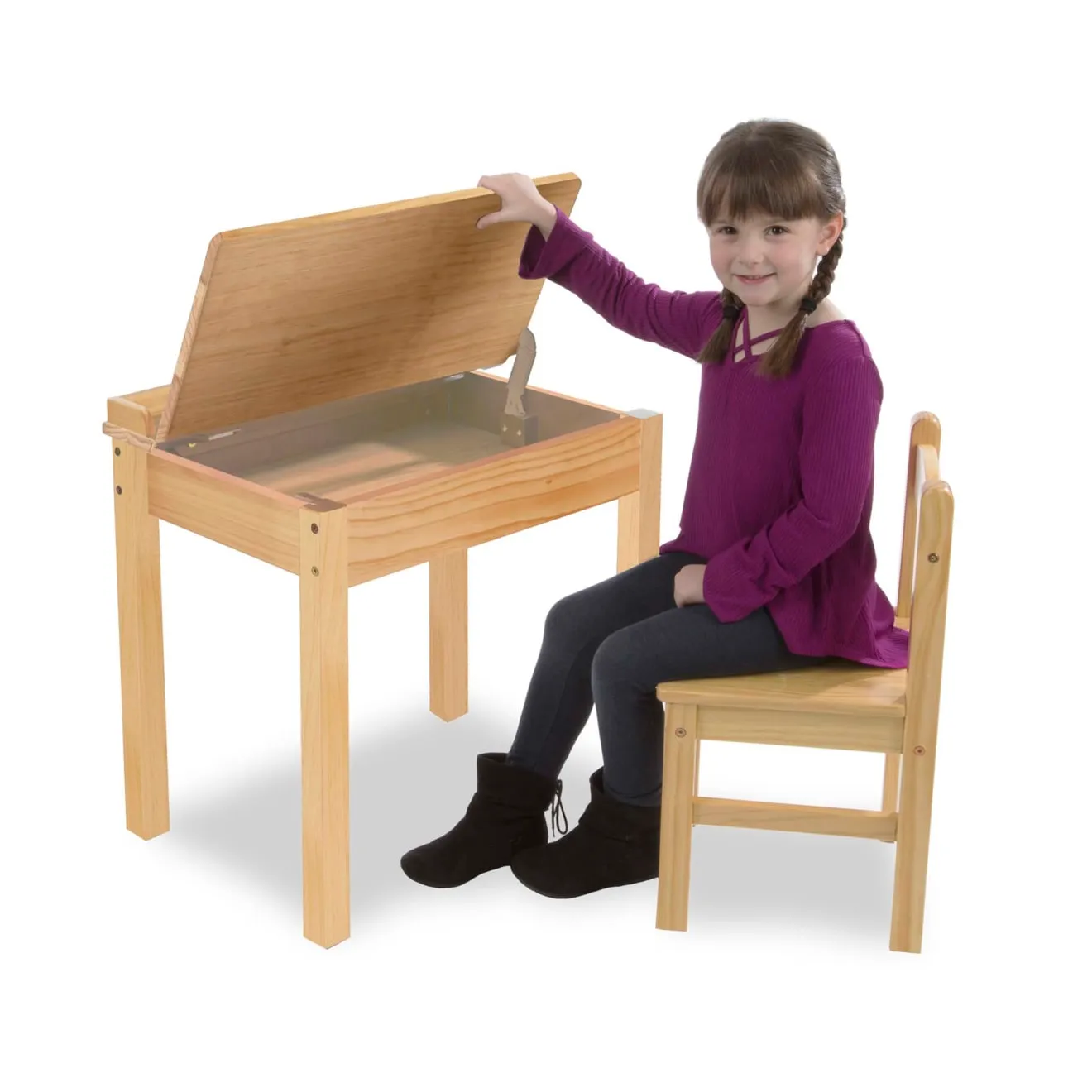 Melissa & Doug Bureau met Stoel Hout Honing Kleur