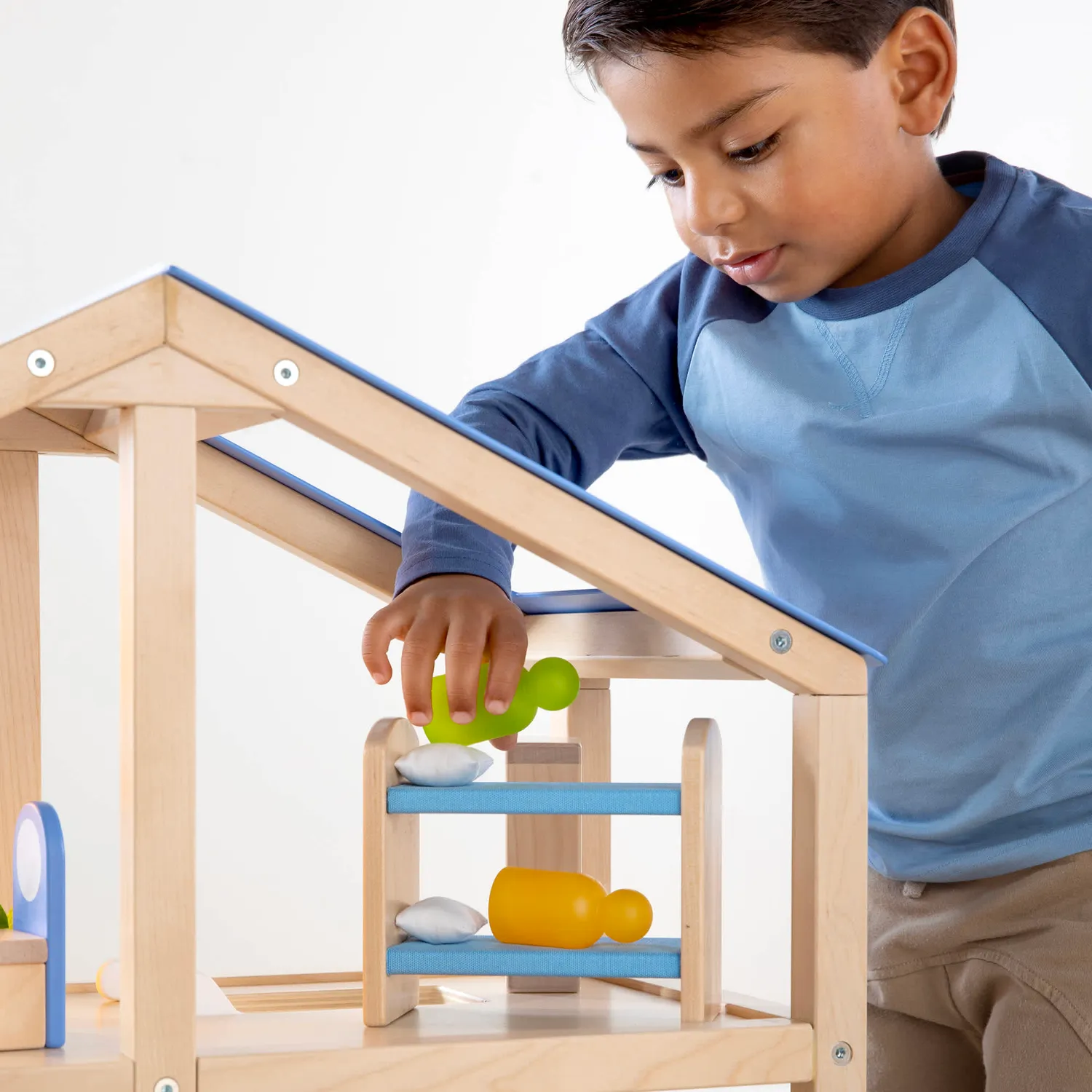 Guidecraft Modern Home Dollhouse poppenhuis hout 3 etages