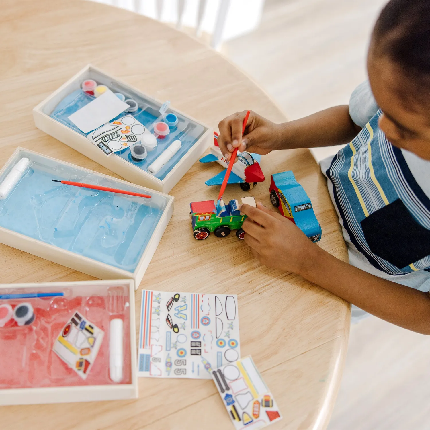 Melissa & Doug Created by Me knutselset voertuigen 3-pack hout