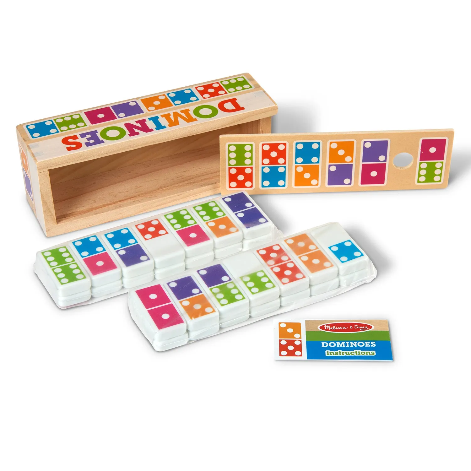 Melissa & Doug Dominoes houten dominospel 28 st