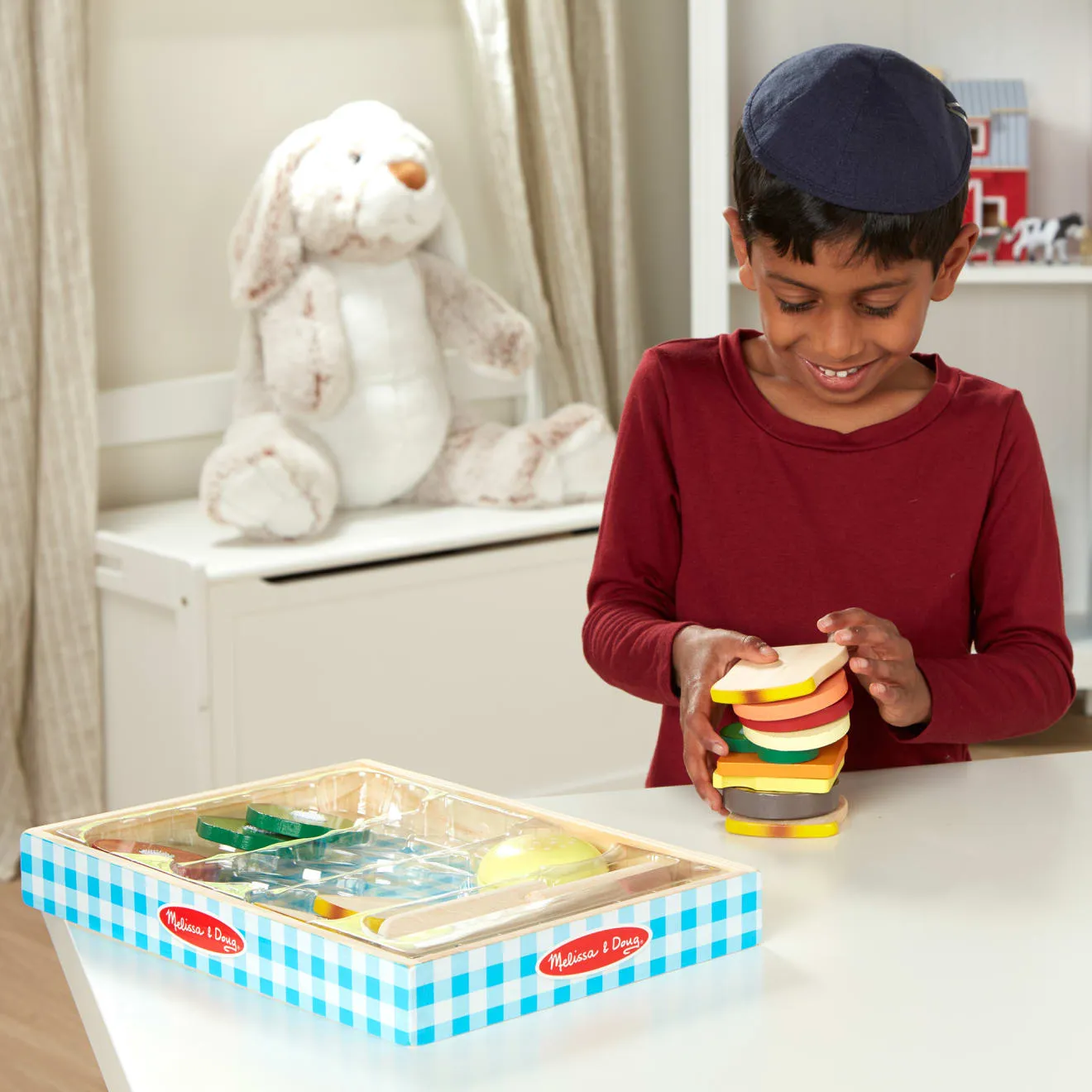 Melissa & Doug Sandwich Making Set houten speelgoed 16-delig