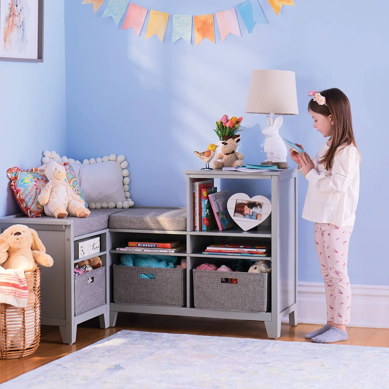 Guidecraft Martha Stewart Kids Corner Nook leeshoek linnenwit