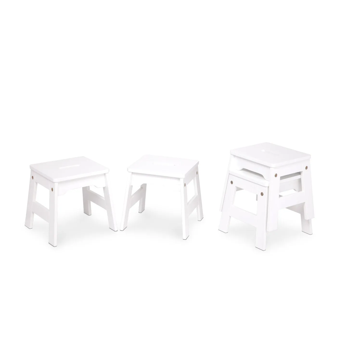 Melissa & Doug Wooden Stools – Set of 4 kinderkrukjes