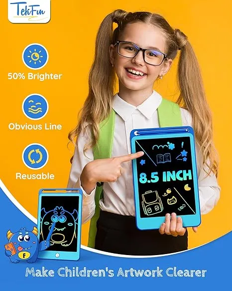 KOKODI Sticker tekentablet 8,5 inch blauw voor onderweg