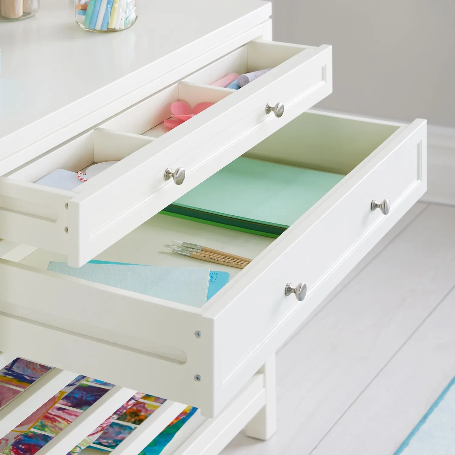 Martha Stewart Kids Art Storage opbergkast droogrek wit