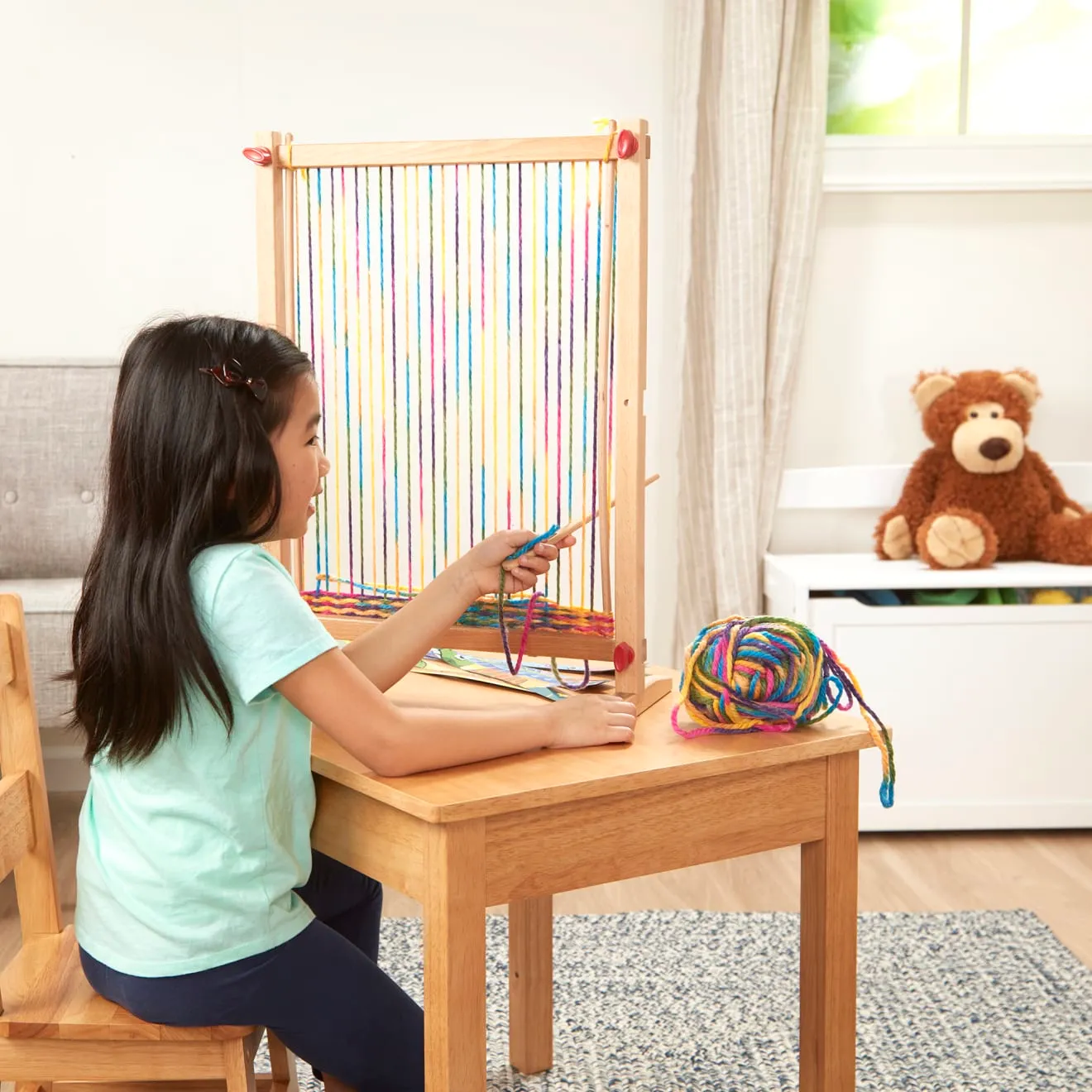 Melissa & Doug Multi-Craft Weaving Loom weefgetouw regenboogwol