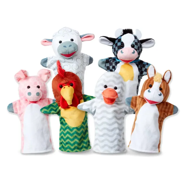 Melissa & Doug Barn Buddies handpoppen boerderij 6 stuks