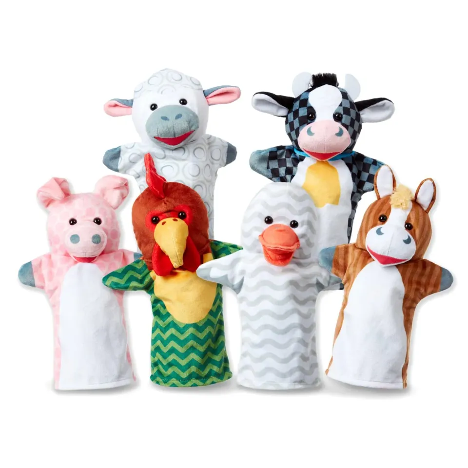 Melissa & Doug Barn Buddies handpoppen boerderij 6 stuks