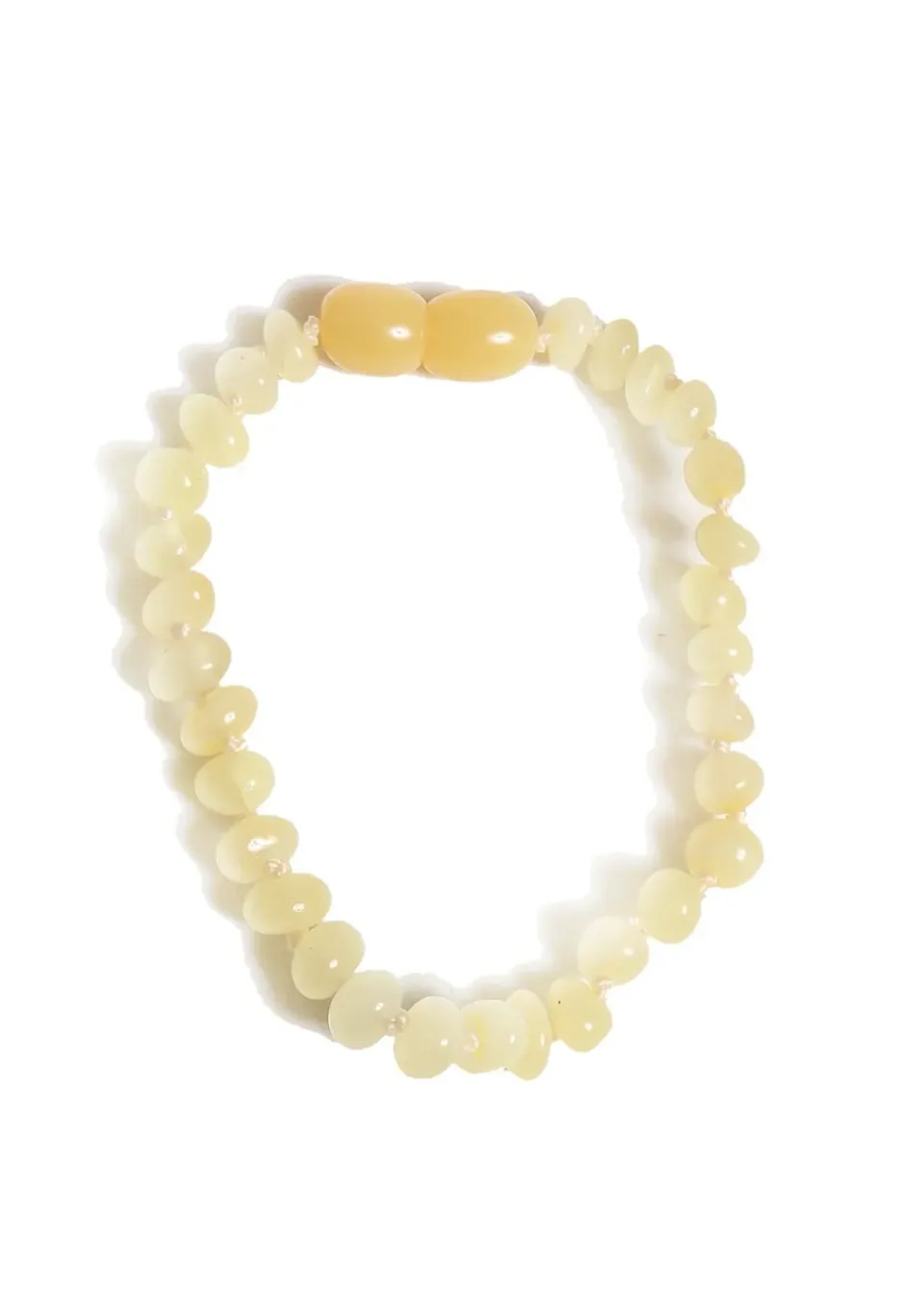 Ginger Fairy barnsteen armband 18,5 cm vanille licht