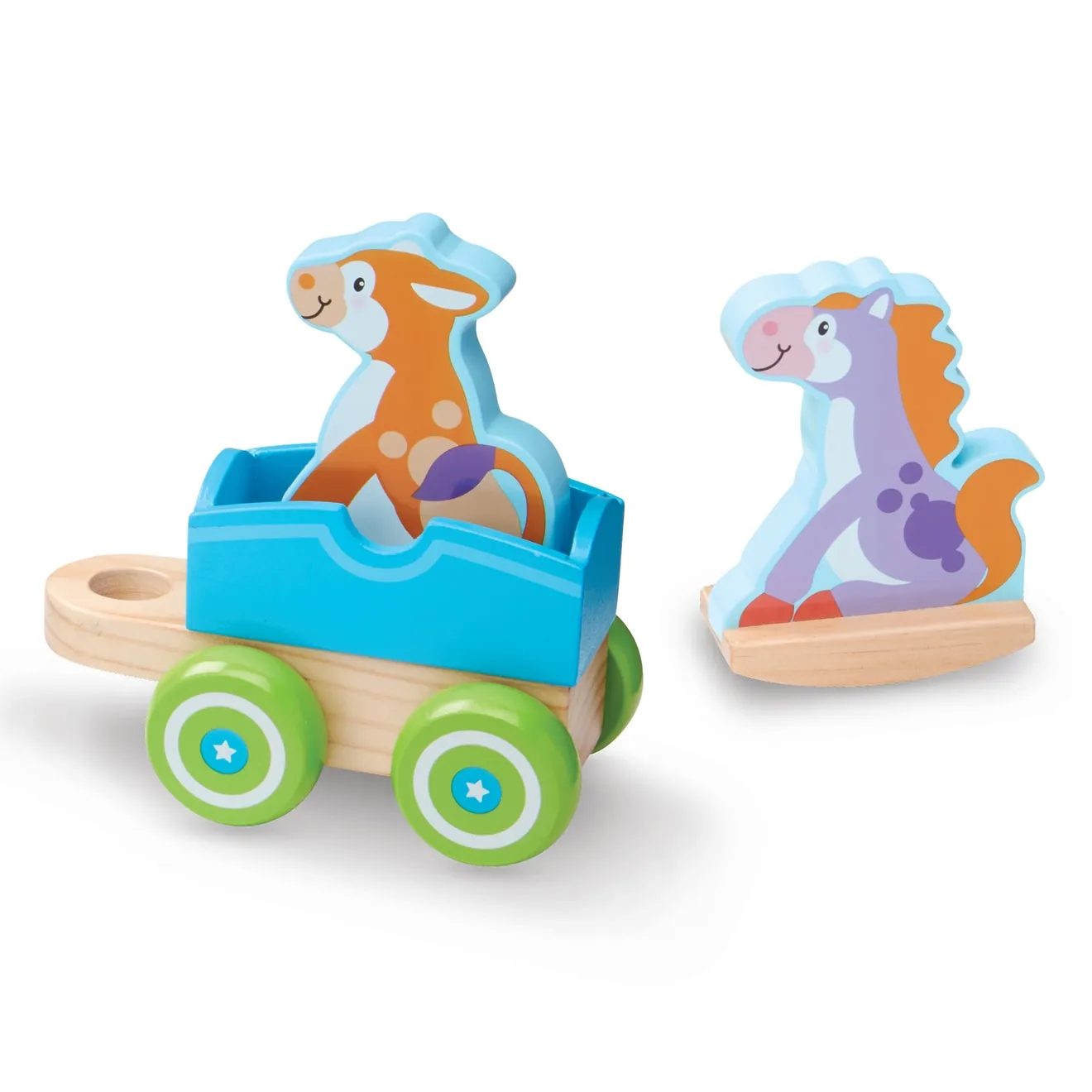 Melissa & Doug First Play Farm treintje hout 18 mnd+
