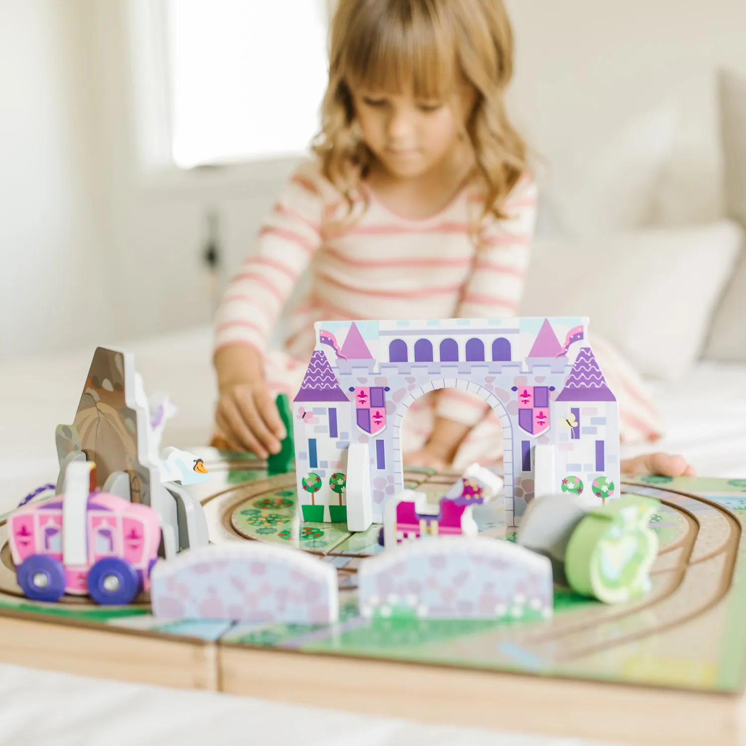 Melissa & Doug Take-Along Kingdom kasteel speelkoffer hout