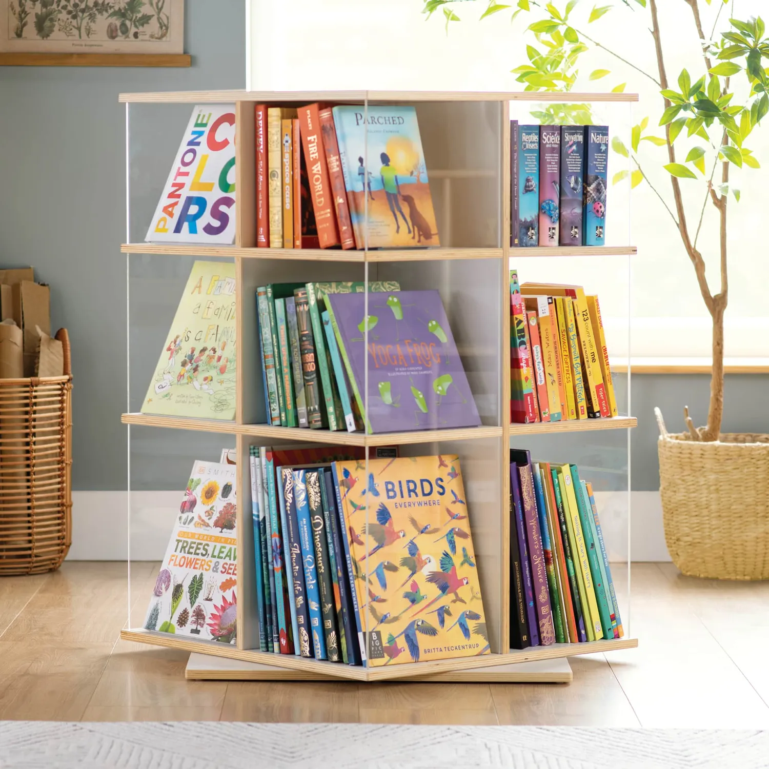 Guidecraft EdQ Rotating Big Book Display boekenkast wit draaibaar