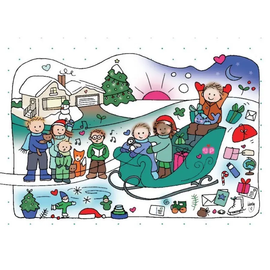 Ginger Fairy Wendy de Boer Winterpret kerstkaart winter