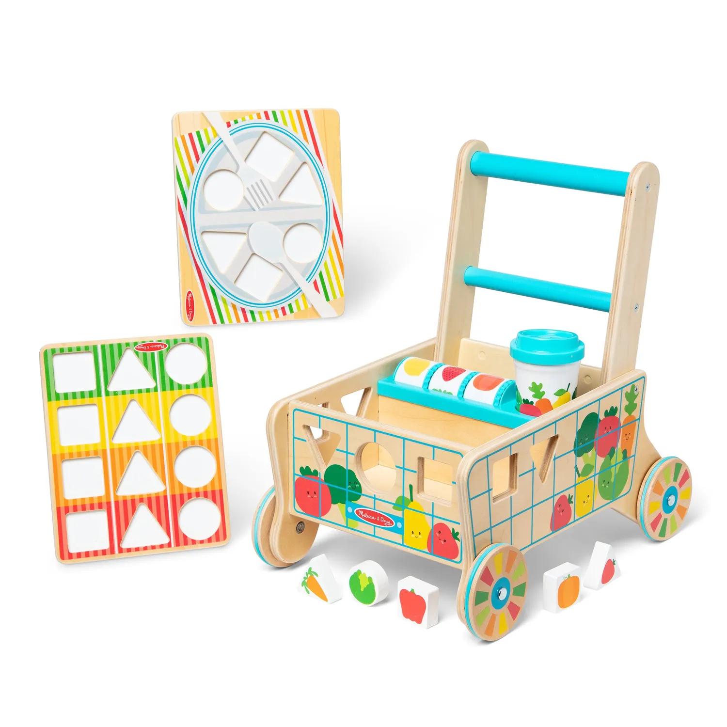 Melissa & Doug Shape Sorting Boodschappenkar houten 12 mnd+