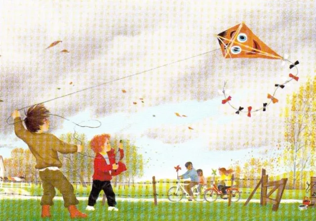 Ginger Fairy Gerda Muller Drachenfliegen ansichtkaart herfst