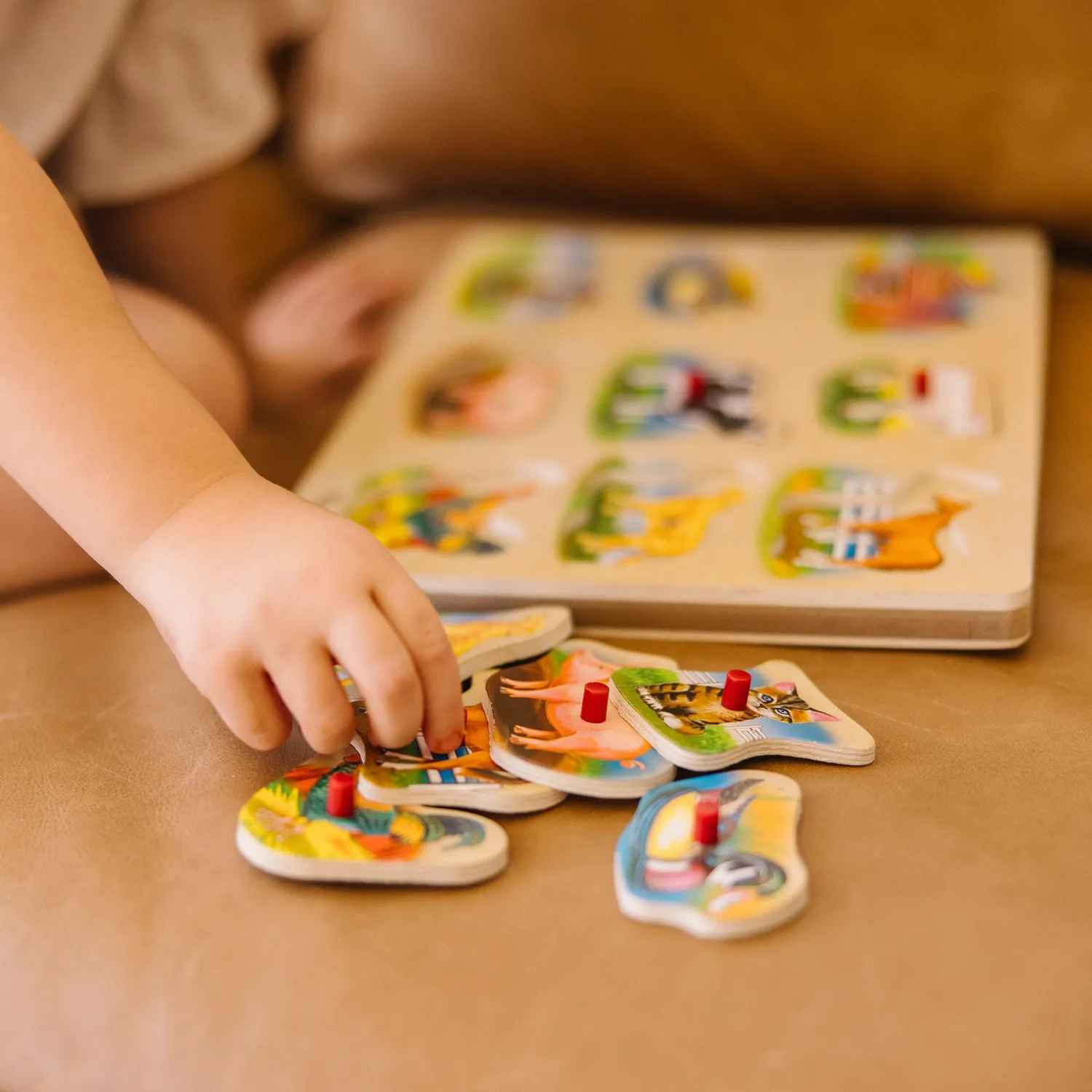 Melissa & Doug Farm houten geluidspuzzel 8 stukjes 2+ jaar